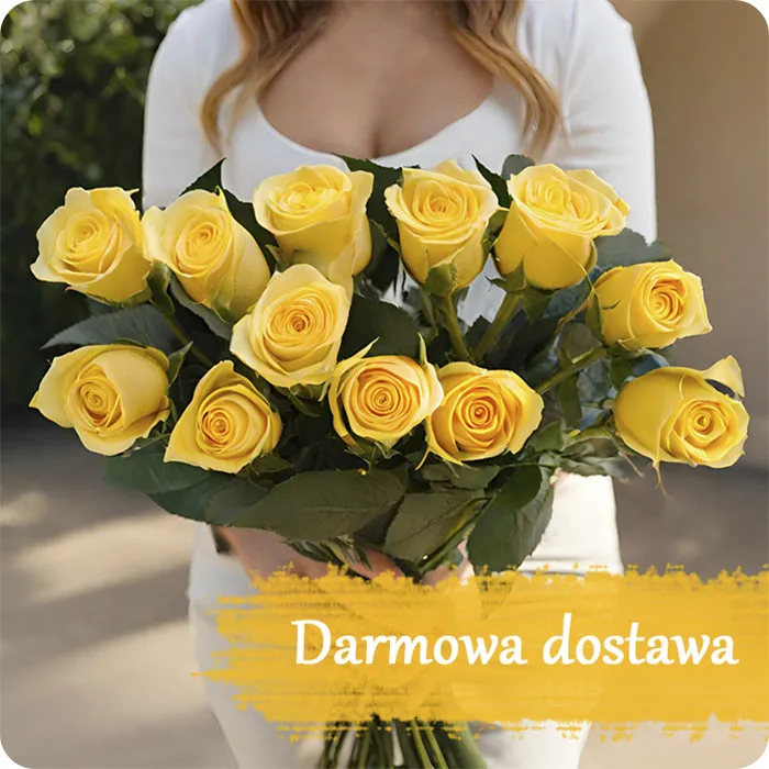 12 żółtych róż - Poczta Kwiatowa® dostawa kwiatów do 100 zł