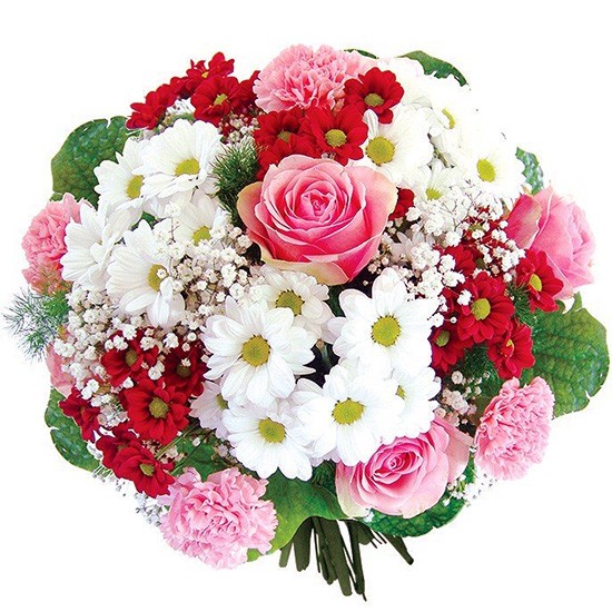 Dream flowers, pink roses, cloves, gypsophila , pink white bouquet
