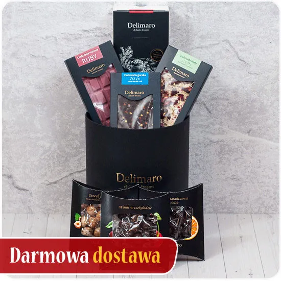 Pudełko szczęścia - Poczta Kwiatowa® prezenty, ręcznie robione czekolady i słodycze Delimaro™
