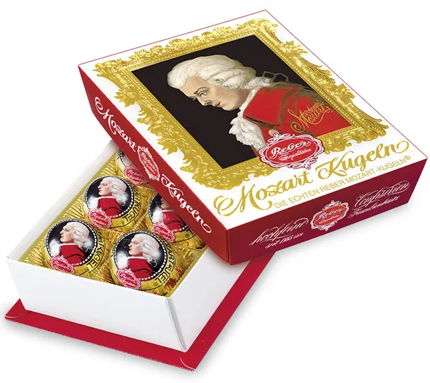 Poczta Kwiatowa® -Praliny nadziewane marcepanem Reber Mozart-Kugeln (120g)