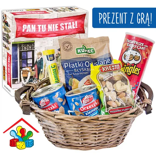 Koszyk studenta z grą "Pan tu nie stał" - Poczta Kwiatowa® zostań w domu