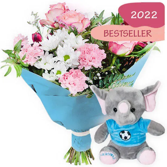 Bouquet Baby Blue - Poczta Kwiatowa® flowers with courier delivery