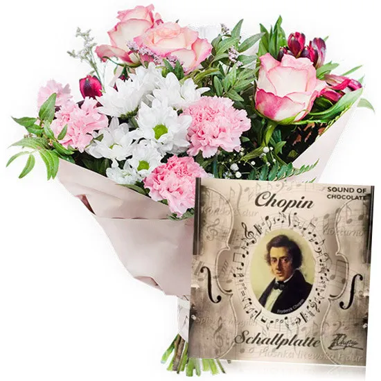 Bukiet pastelowy, Muzyczny Pastelowy, czekoladowa płyta Chopin