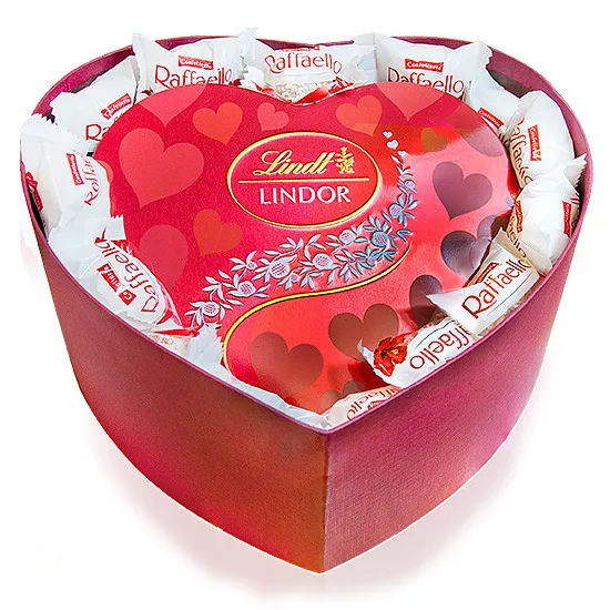 Serce na kokosowym puchu z Lindt - Poczta Kwiatowa® prezenty na każdą okazję