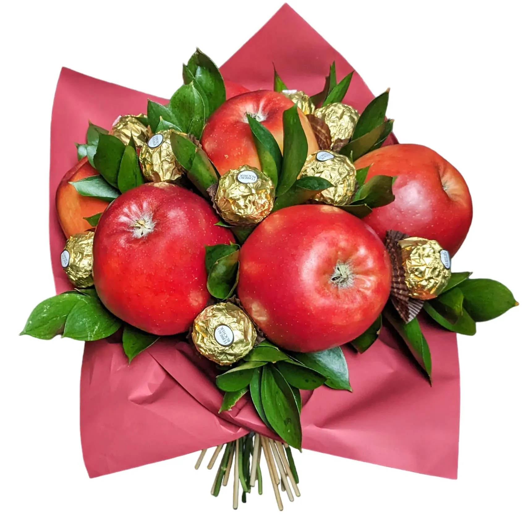 Bukiet czerwonych jabłek, poczta kwiatowa bukiety owocowe