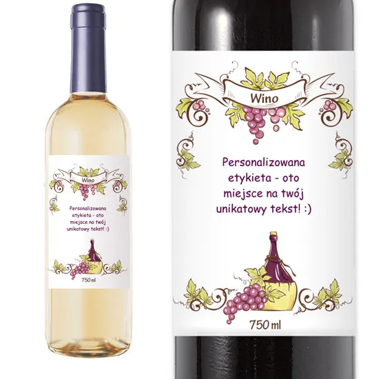 Personalised wine, wine with own label, white wine semi-dry Spanish white wine, semi-sweet red wine semi-sweet Spanish wine