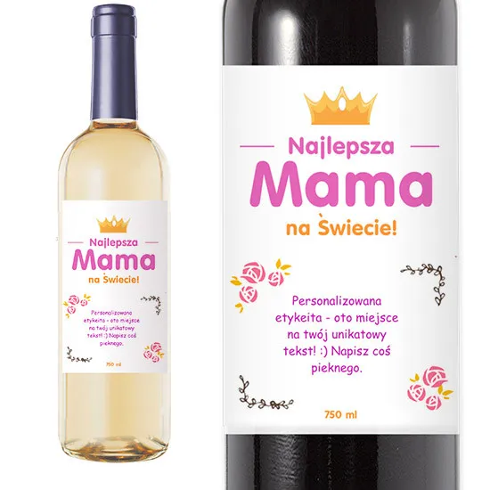 Personalized wine "To My Beloved Mom"| Poczta Kwiatowa