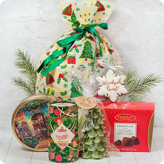 Little Santa's Bag with candle - Poczta Kwiatowa® gift for Christmas