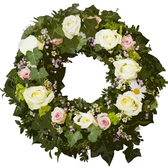 Wreath with ribbon