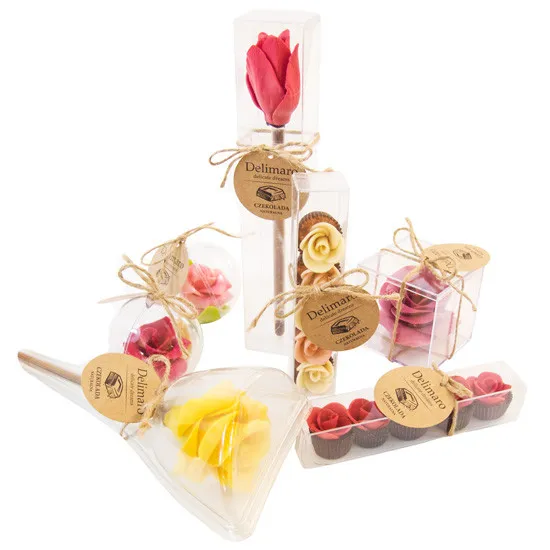 chocolate roses, chocolate tulips, edible flowers