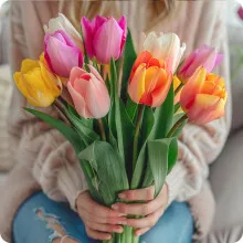 Kwiaty -  kolorowe tulipany