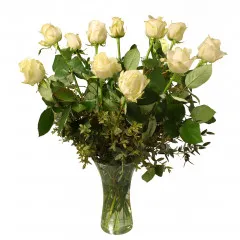 12 białych róż  - Belgia