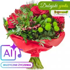 Love Story Bouquet with Musical Wishes (AI) | Poczta Kwiatowa®