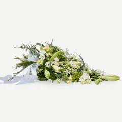 Klasyczna Wiązanka Pogrzebowa Z Szarfą - Dania