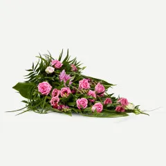 Klasyczny wieniec pogrzebowy - różowy - Dania