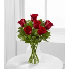 E4-4822 The Simply Enchanting Rose Bouquet - VASE INCLUDED - Barbados