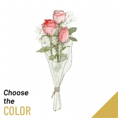 3 roses long stemmed - Syria