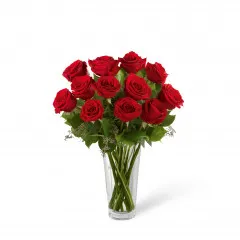 Bukiet czerwonych róż z długą łodygą od FTD - Kolumbia