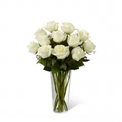 The White Rose Bouquet by FTD VASE INCLUDED - Honduras