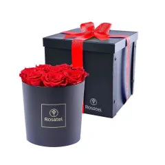 GiftBox - Róże w Czarnym Pudełku - Peru