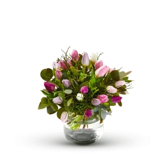Bouquet with tulips in pastel - Belgium