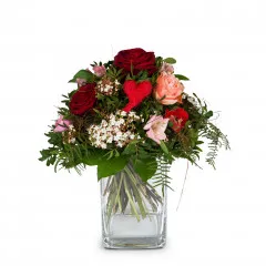 Valentine's Day Bouquet with red roses - Switzerland