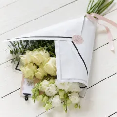 Beautifully Simple White Flower Wrap. - United Kingdom