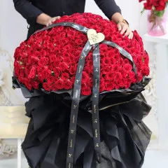 Eternal Elegance Roses Bouquet - 500 Stems - India