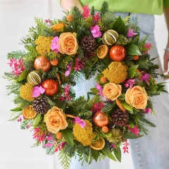 Vibrant and Joyful Festive Wreath. - Ireland