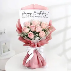 Birthday Cheers Enchanting Blooms Bouquet - India