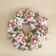 Pink Funeral Wreath - Portugal