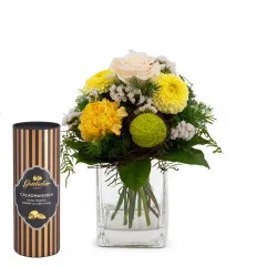 Flower bouquet Sunshine with Gottlieber cocoa almonds - Liechtenstein