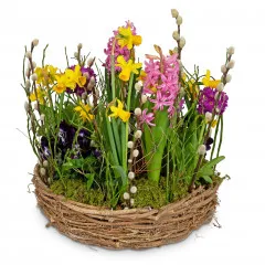 Planted Basket Colorful spring wreath - Austria