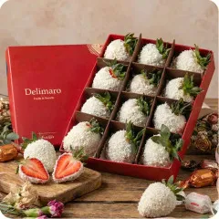 Kokosowe truskawki, owoce w czekoladzie, truskawki w czekoladzie