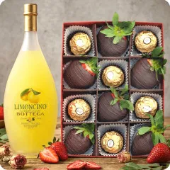 Dark and Gold z Limoncino - Poczta Kwiatowa® owoce w czekoladzie