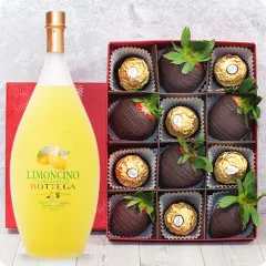 Dark and Gold z Limoncino - Poczta Kwiatowa® owoce w czekoladzie