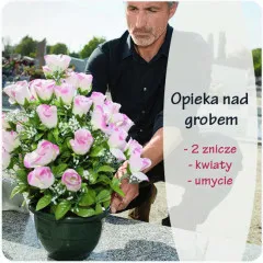 opieka nad grobem, kwiaty na grobie