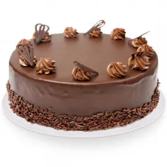 Tort czekoladowy, czekoladowy tort z dekoracją i posypką