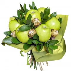 Bukiet zielonych jabłek, poczta kwiatowa bukiety owocowe