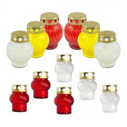 set of 12 grave candles