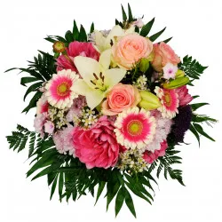 Mixed seas MCF in various pink, white and violet shades (white lilies)