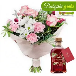 Pastel Bouquet with liquor