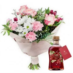 Pastel Bouquet with liquor