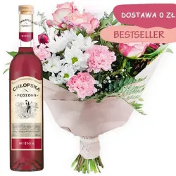 Pastel Bouquet with vodka