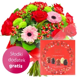  Bukiet Wzruszenie ze słodkim dodatkiem