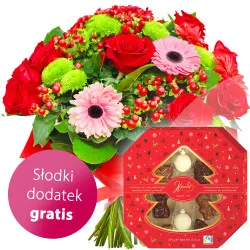  Bukiet Wzruszenie ze słodkim dodatkiem