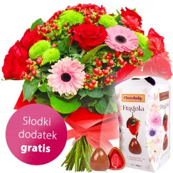  Bukiet Wzruszenie ze słodkim dodatkiem
