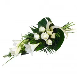 White-green funeral bouquet