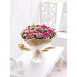 Bukiet Ręcznie Wiązany ''Różowy''