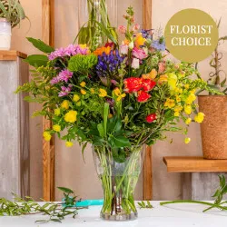 Colorful florist's fantasy bouquet